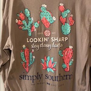 Simply Southern Cactus tee l/s
